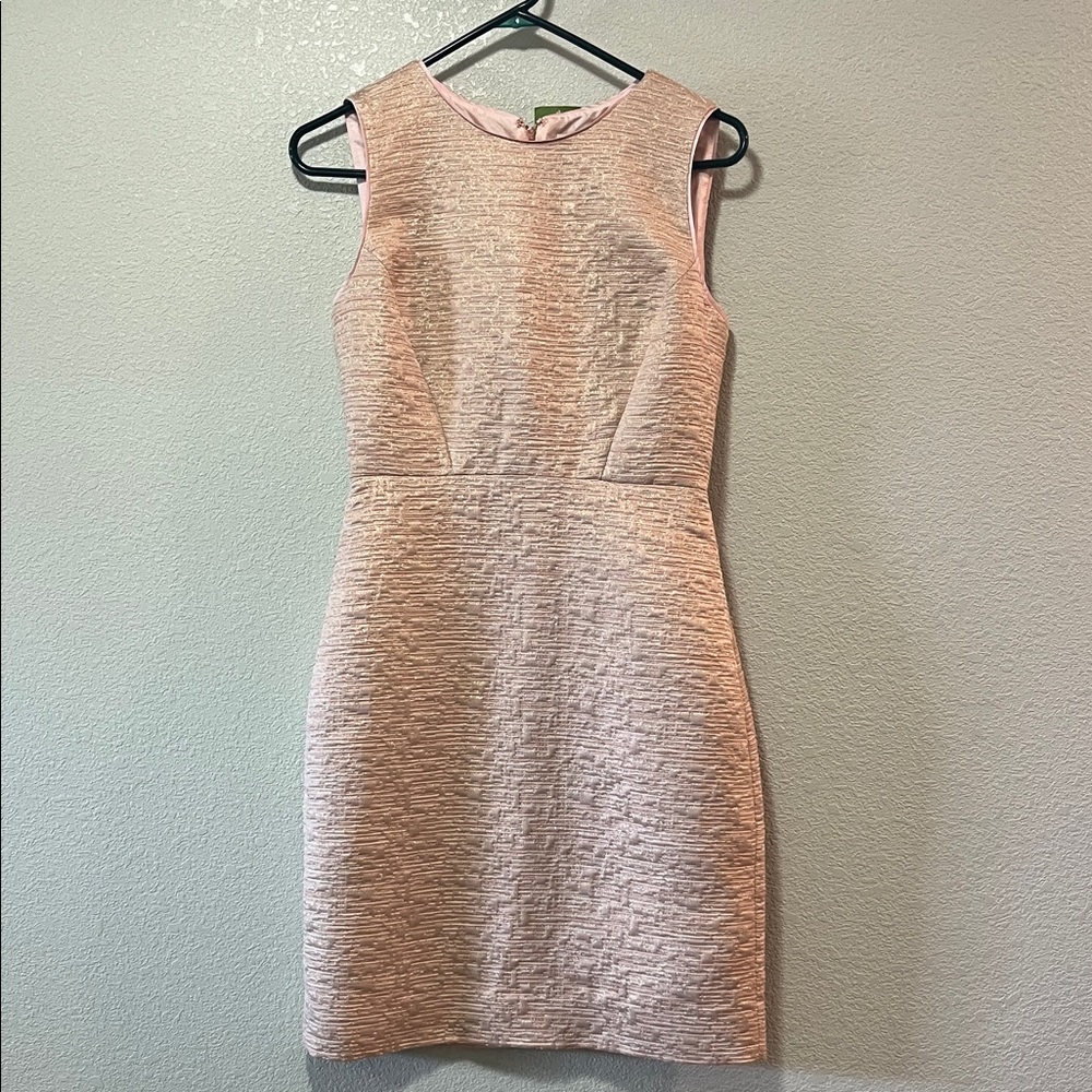 New Kate Spade Della dress Rose Gold all that glitters Blush size 4